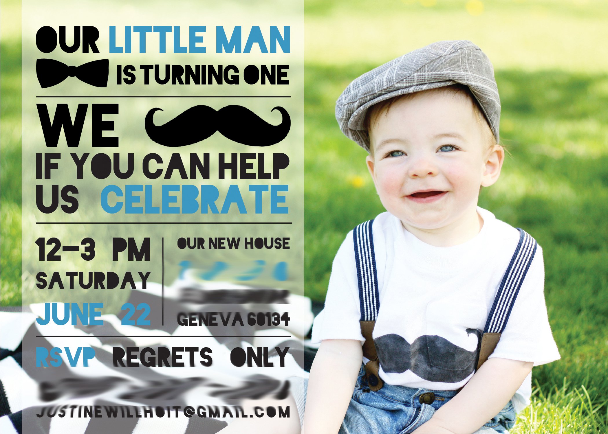 Lil Man Birthday Invitations
