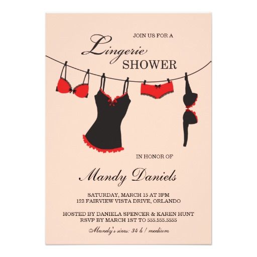 Lingerie Party Invitations