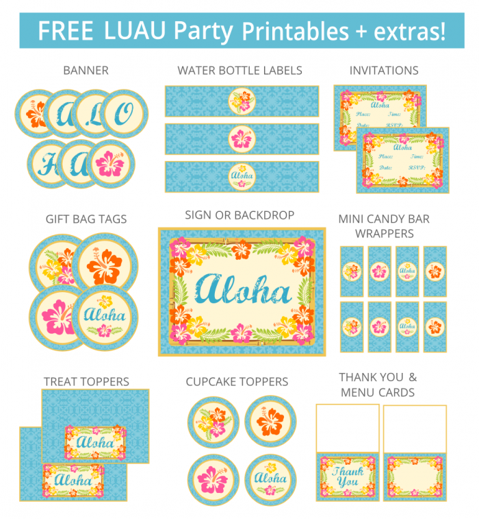 Luau Invitations Free