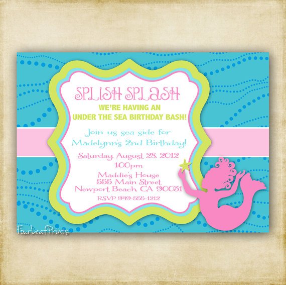 Mermaid Baby Shower Invitation Template