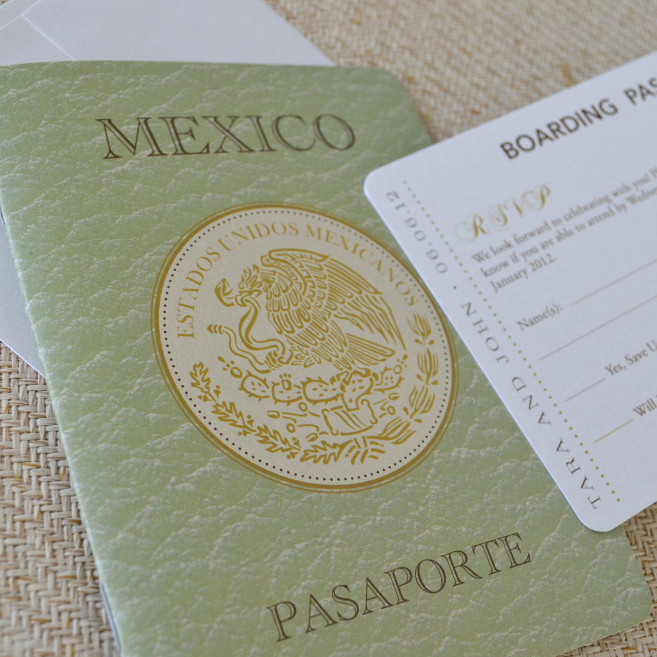 Mexico Passport Wedding Invitations