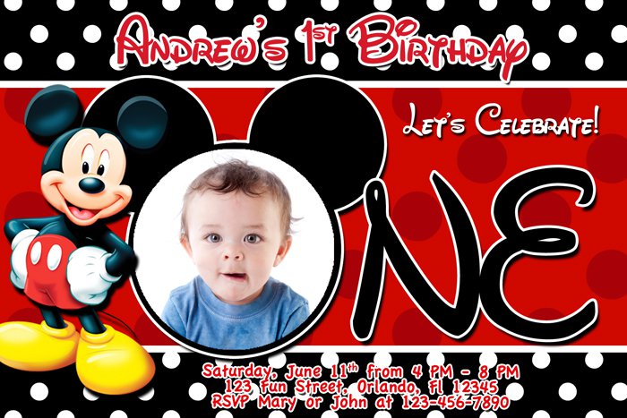 Mickey Mouse Clubhouse Birthday Printable Invitation