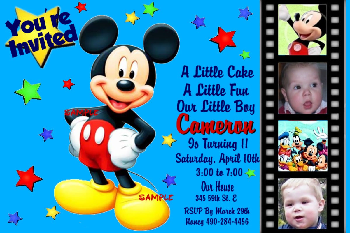 Mickey Mouse Clubhouse Invitation Wording
