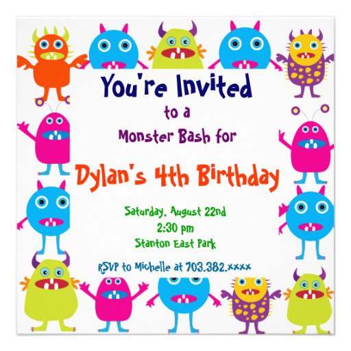 Monster High Birthday Invitation Templates