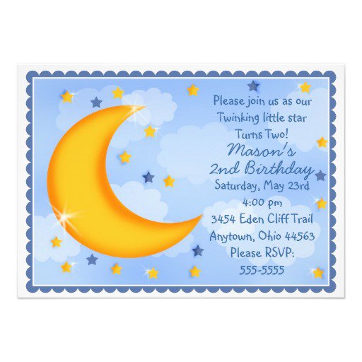 Moon And Stars Party Invitations