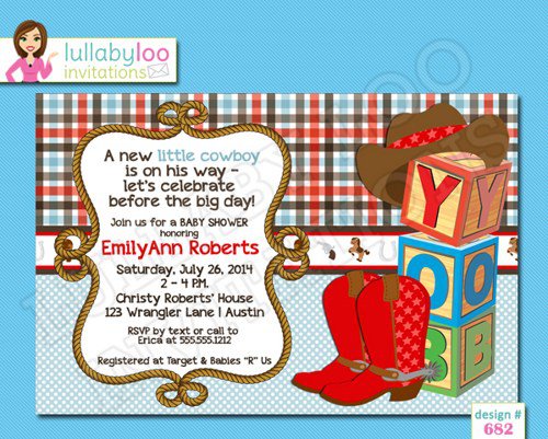 Motorcycle Baby Shower Invitations