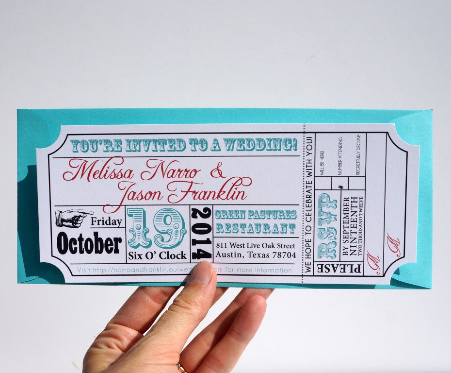 Movie Theater Wedding Invitations