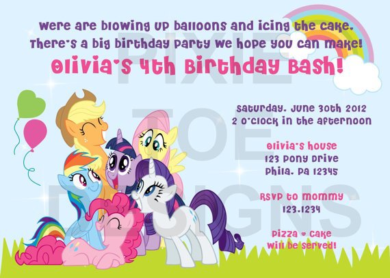 My Little Pony Invitation Ideas