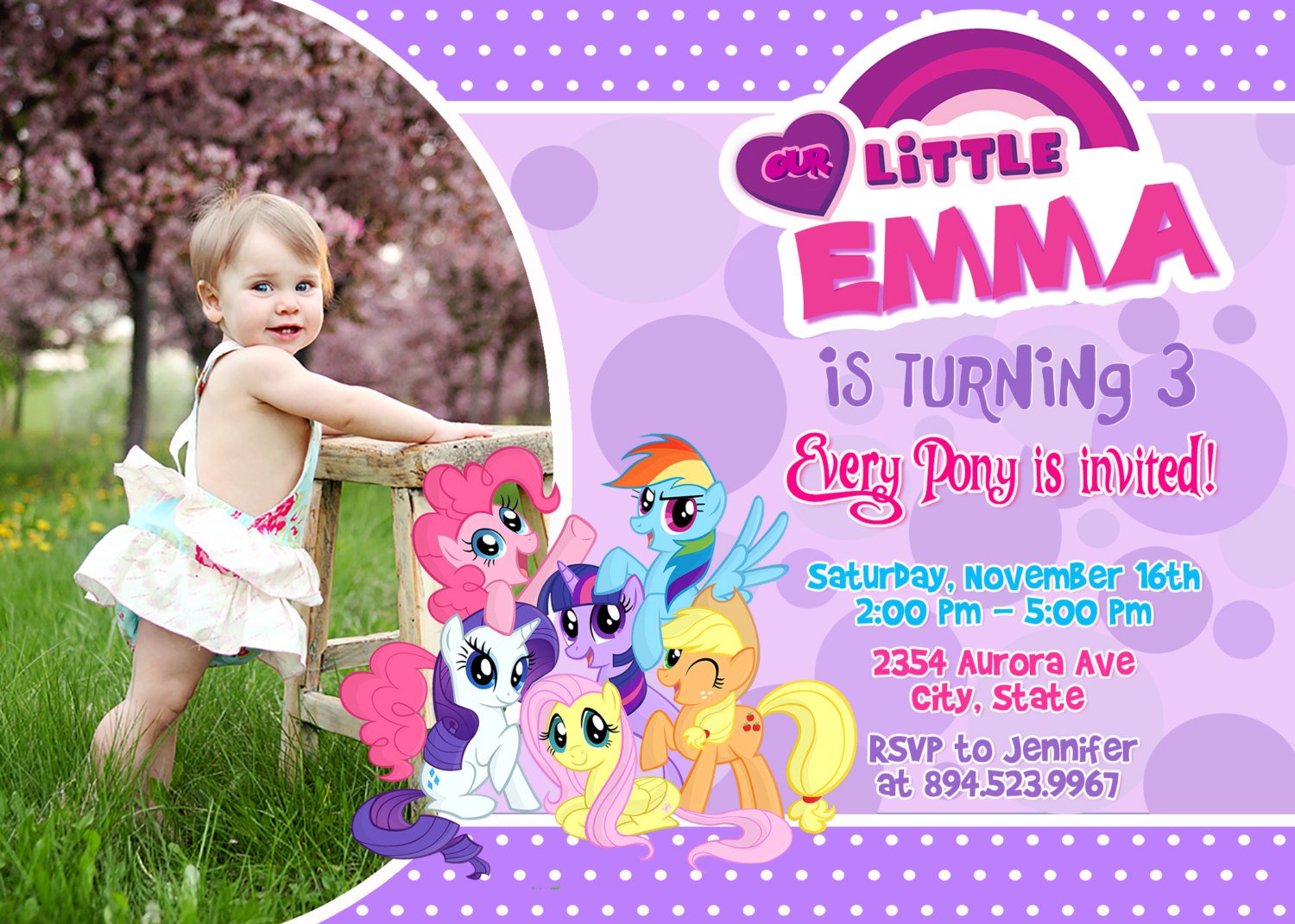 My Little Pony Invitation Wording