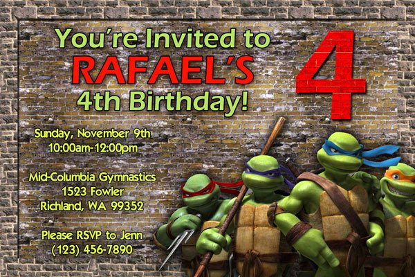Ninja Birthday Invitations