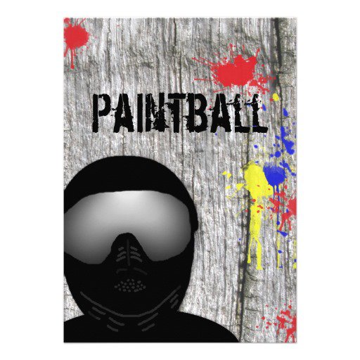 Paintball Birthday Party Invitation Templates