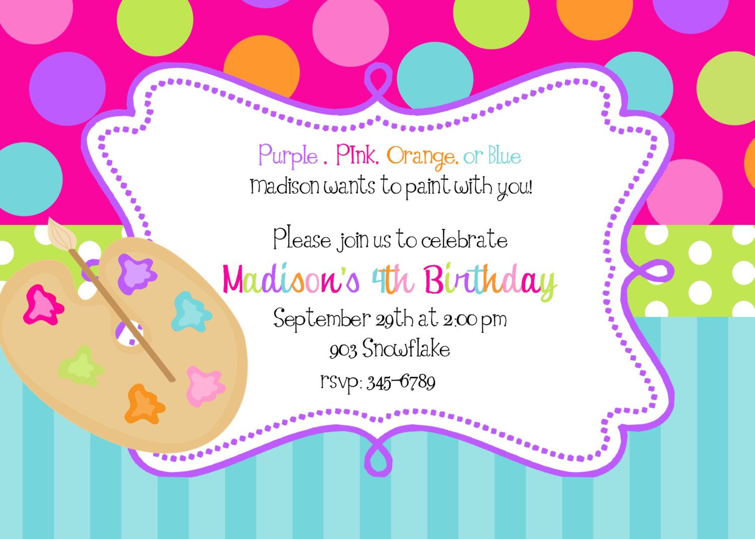 Painting Party Invitations