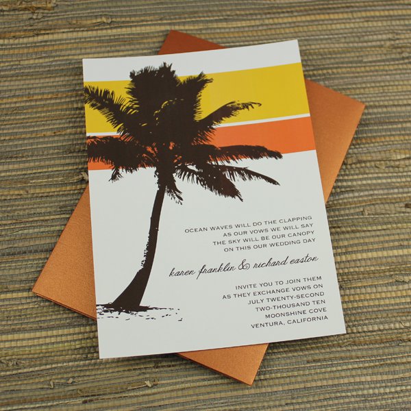 Palm Tree Wedding Invitation Template