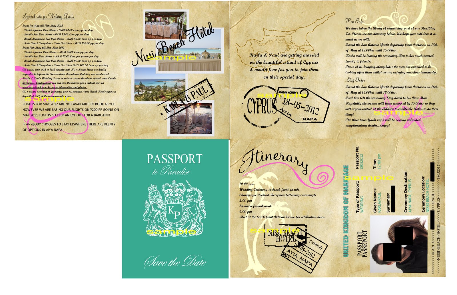 Passport Birthday Invitation Template