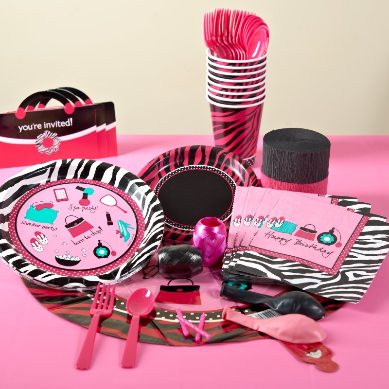 Pink And Black Zebra Birthday Invitations