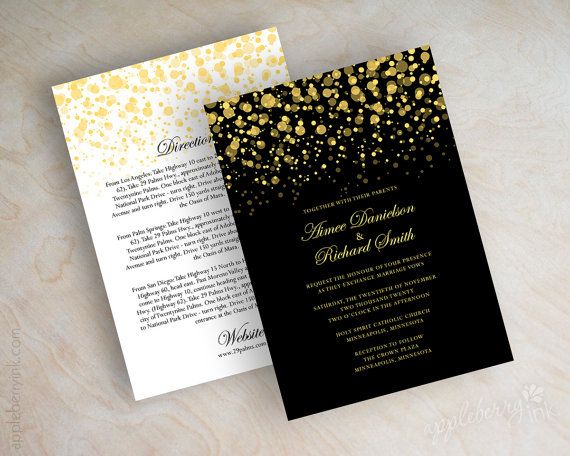 Pink And Gold Wedding Invitations Etsy