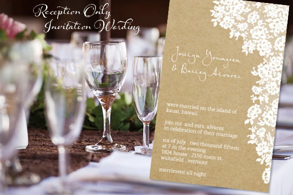 Post Reception Only Invitation Wording