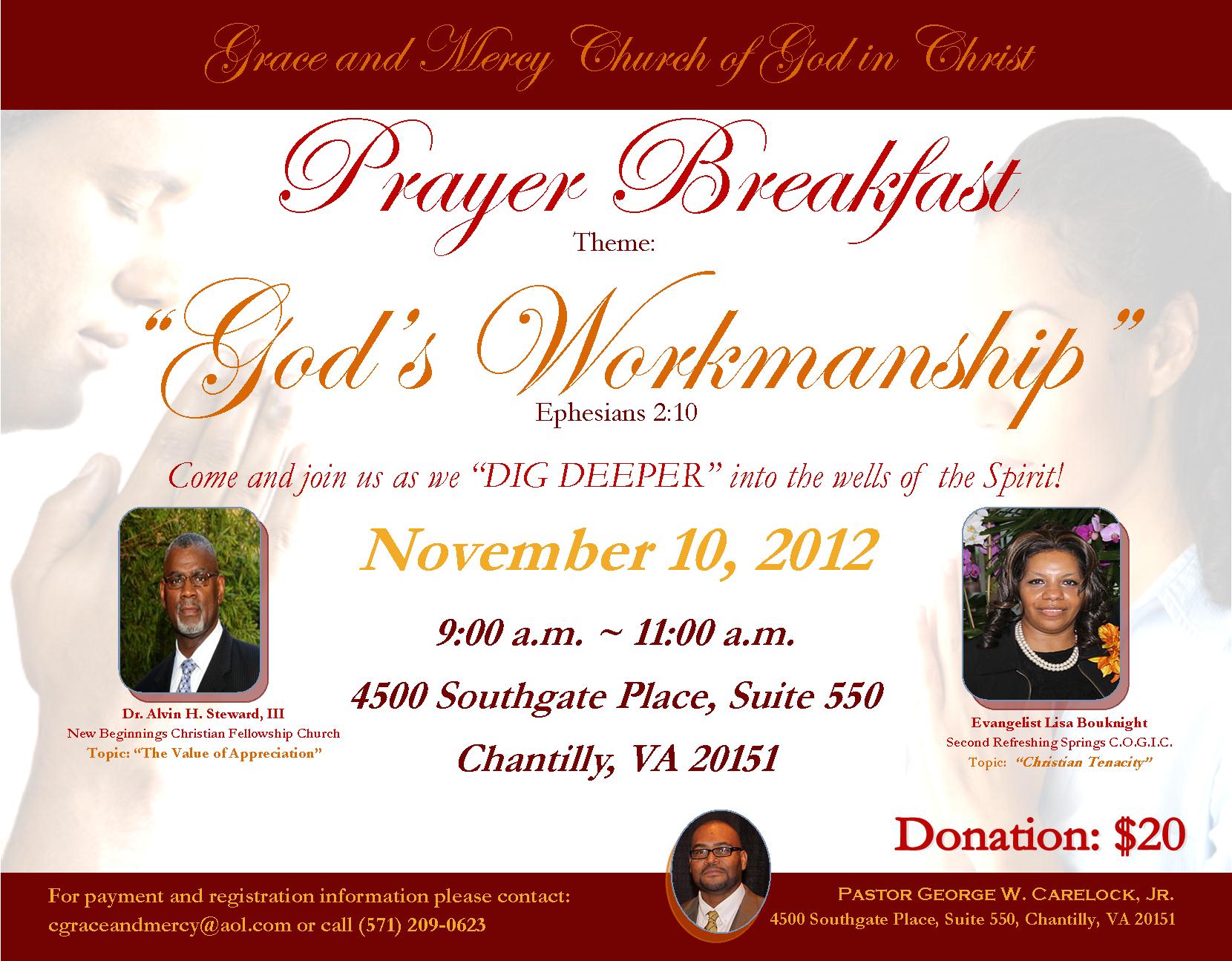 Prayer Breakfast Invitation Sample