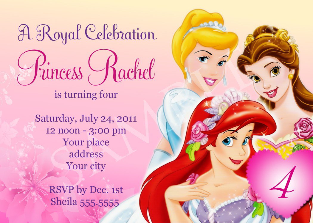 Princess Party Invitation Template Word