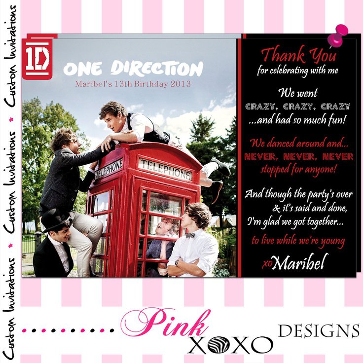 Printable 1d Party Invitations