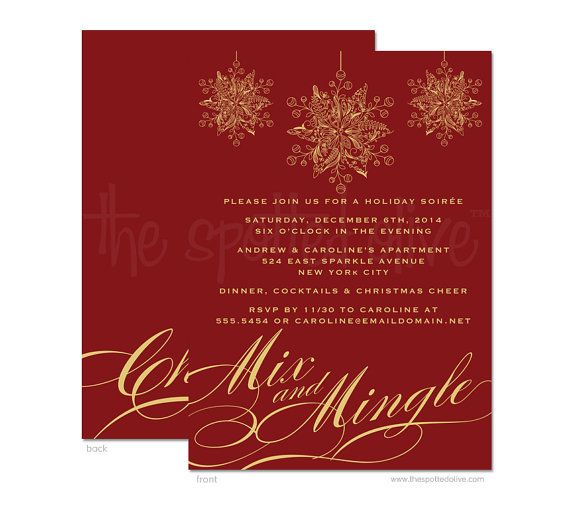 Printed Christmas Party Invitations - Invitation Design Blog