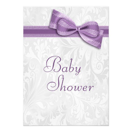 Purple Princess Baby Shower Invitations