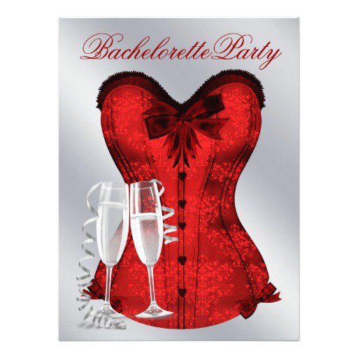 Red Bachelorette Party Invitations