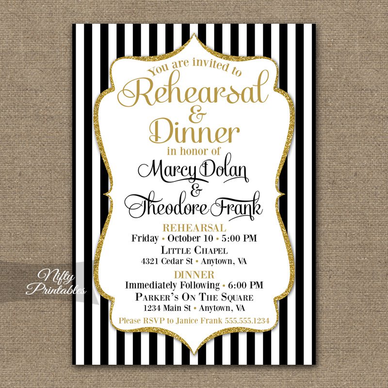 Rehearsal After Party Invitations