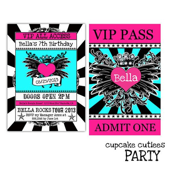 Rockstar Vip Pass Invitations