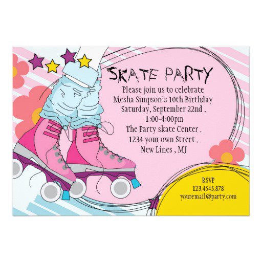Roller Party Invitation