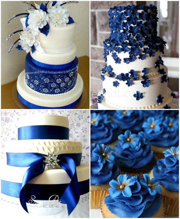 Royal Blue And White Wedding Invitations