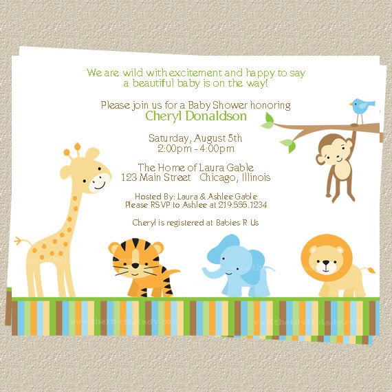 Safari Baby Shower Invitation Templates Free