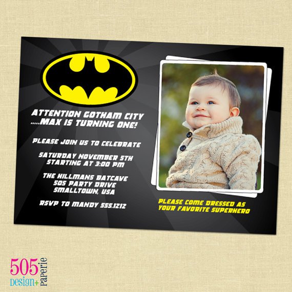 Sample Batman Birthday Invitation