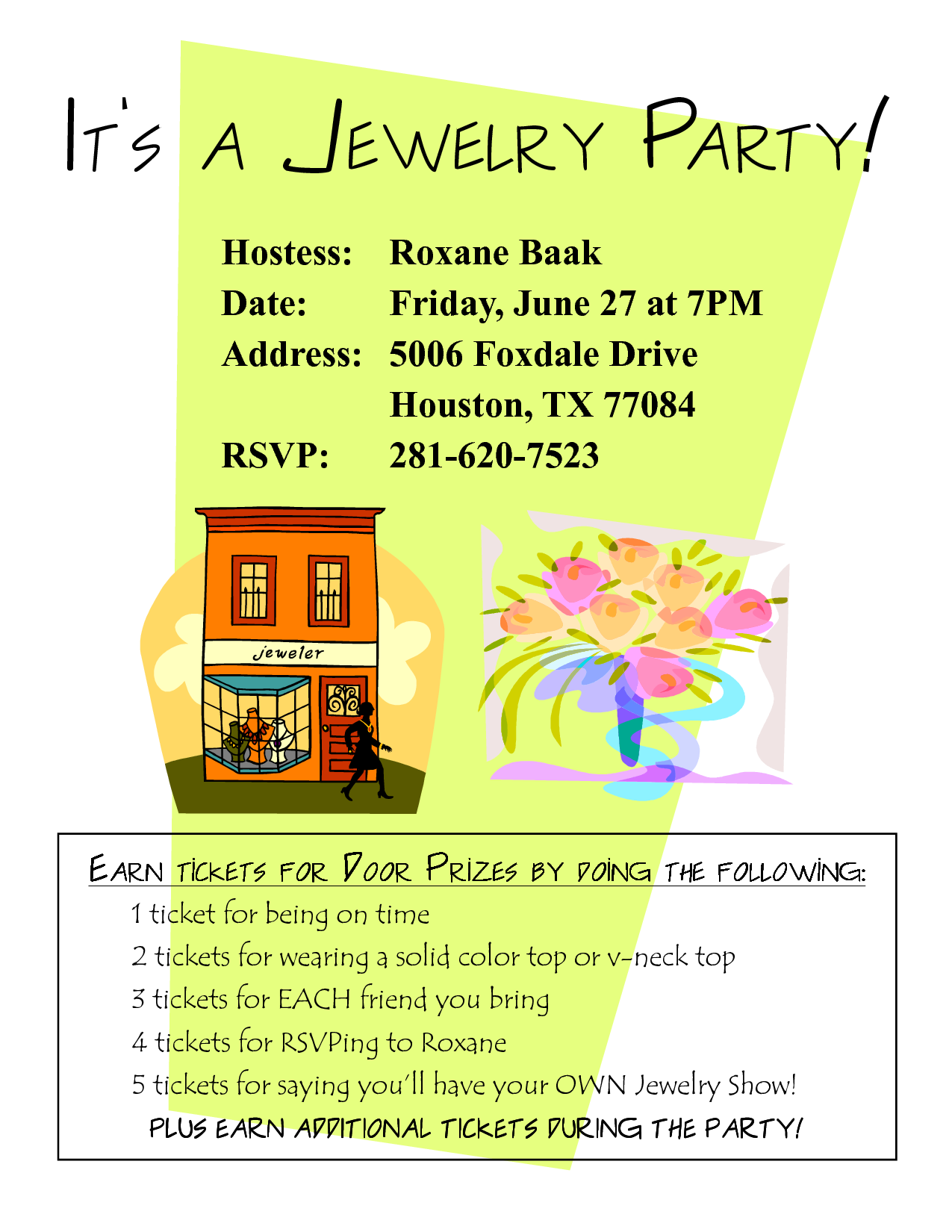 Sample Jewelry Party Invitation