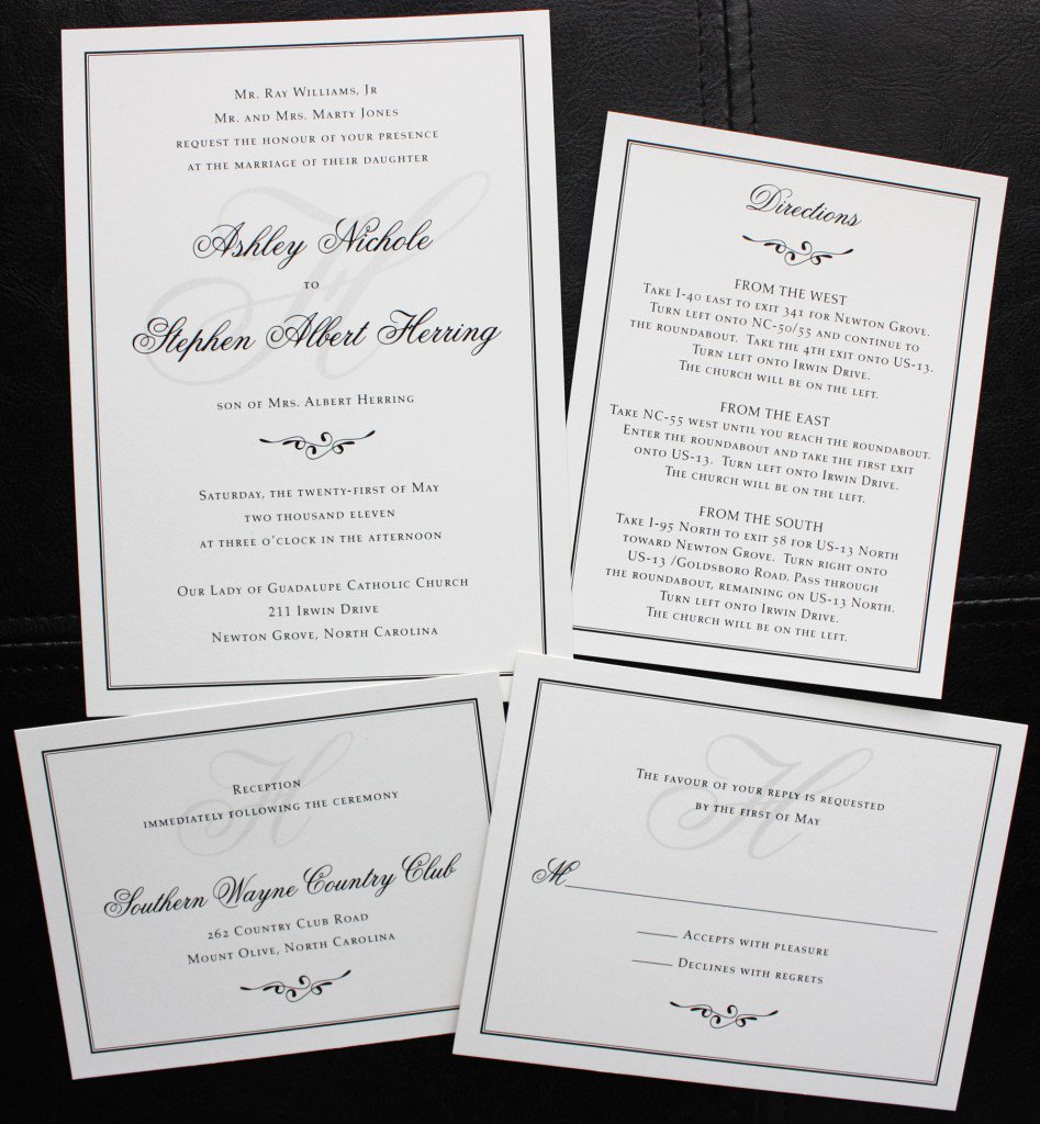 Sample Of Simple Wedding Invitation Cards
