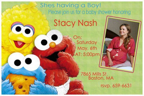 Sesame Street Baby Invitations