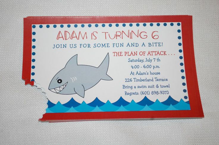 Shark Baby Shower Invitations