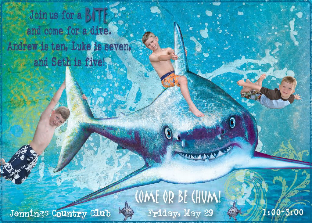 Shark Invitation Template Free