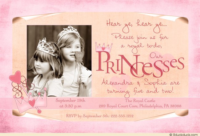 Sisters Birthday Card Invitation