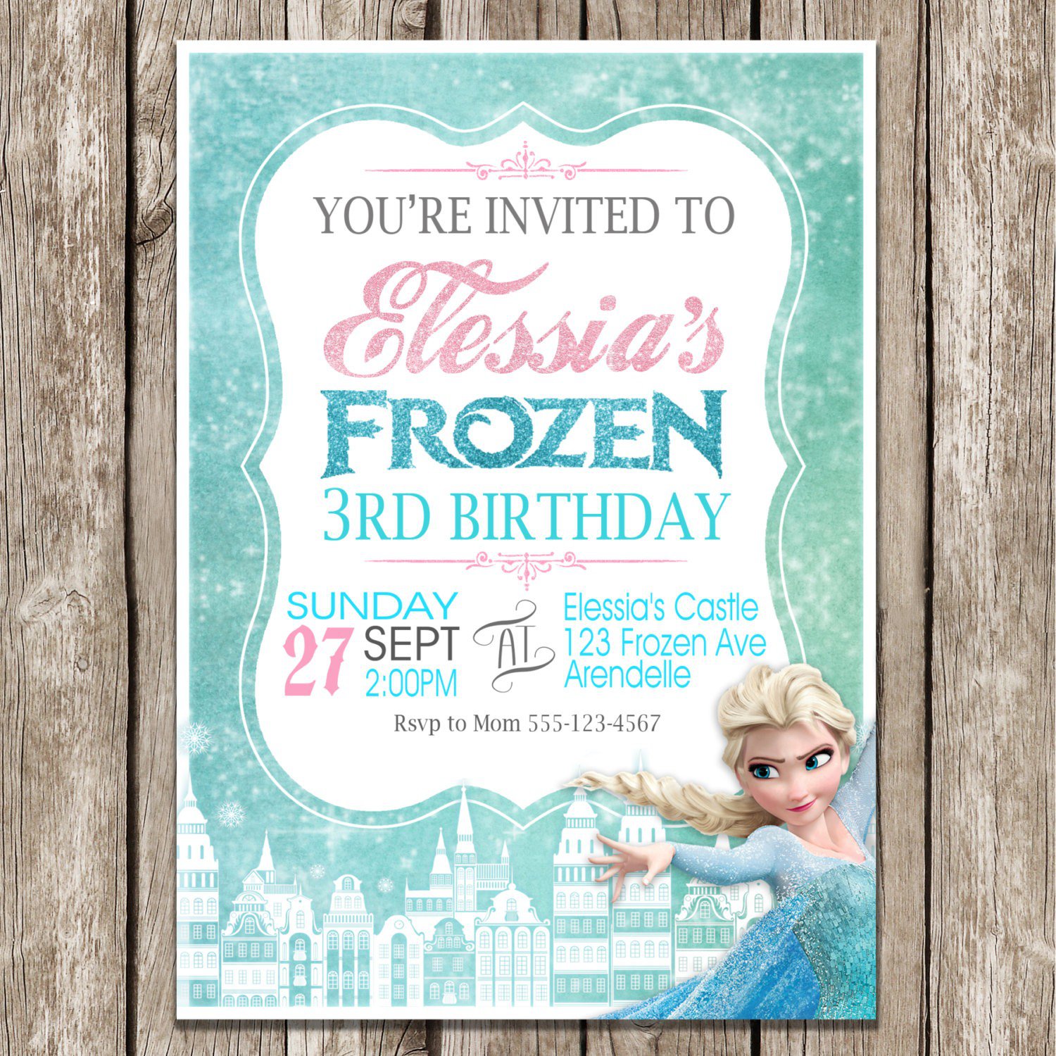 Snowflake Birthday Invitations