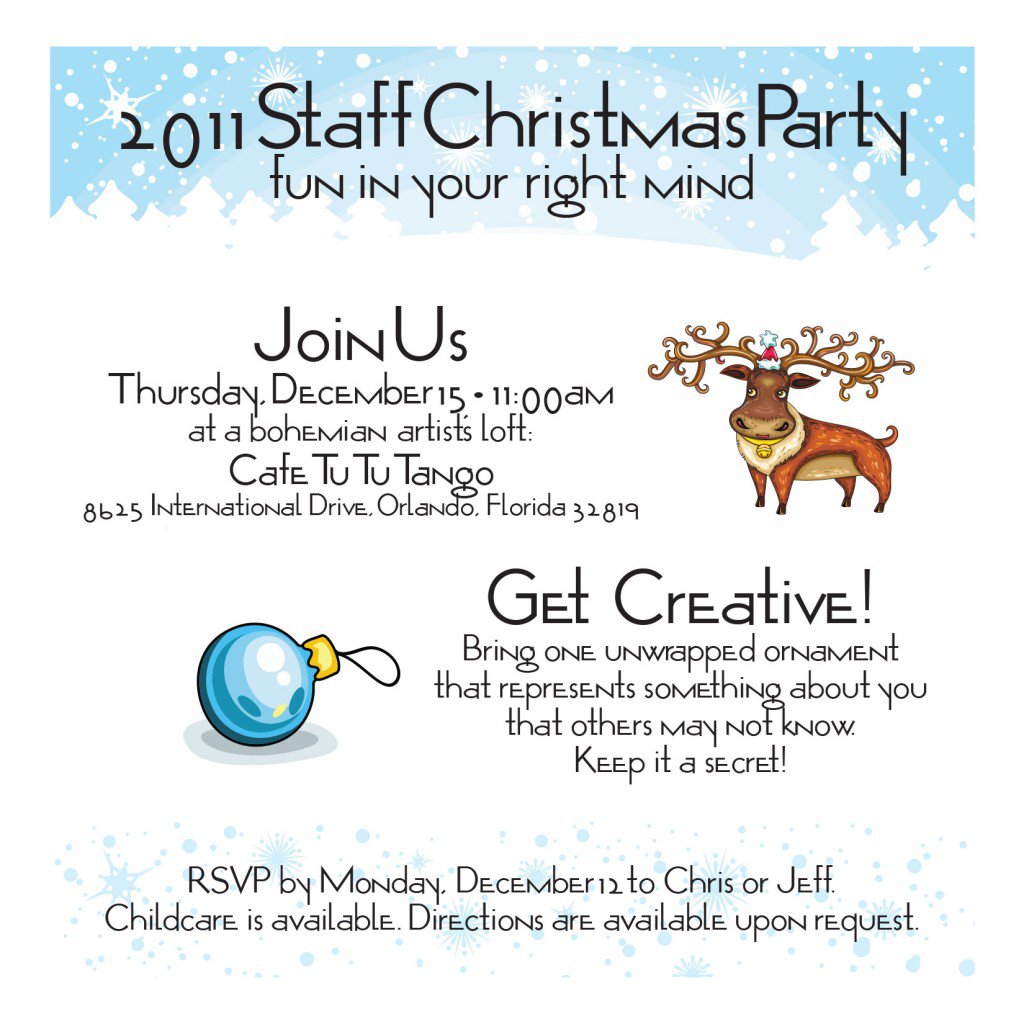 Staff Christmas Party Invitation