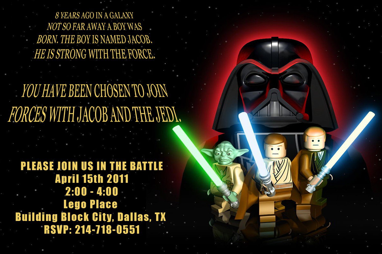 Star Wars Lego Invitations Printable Free