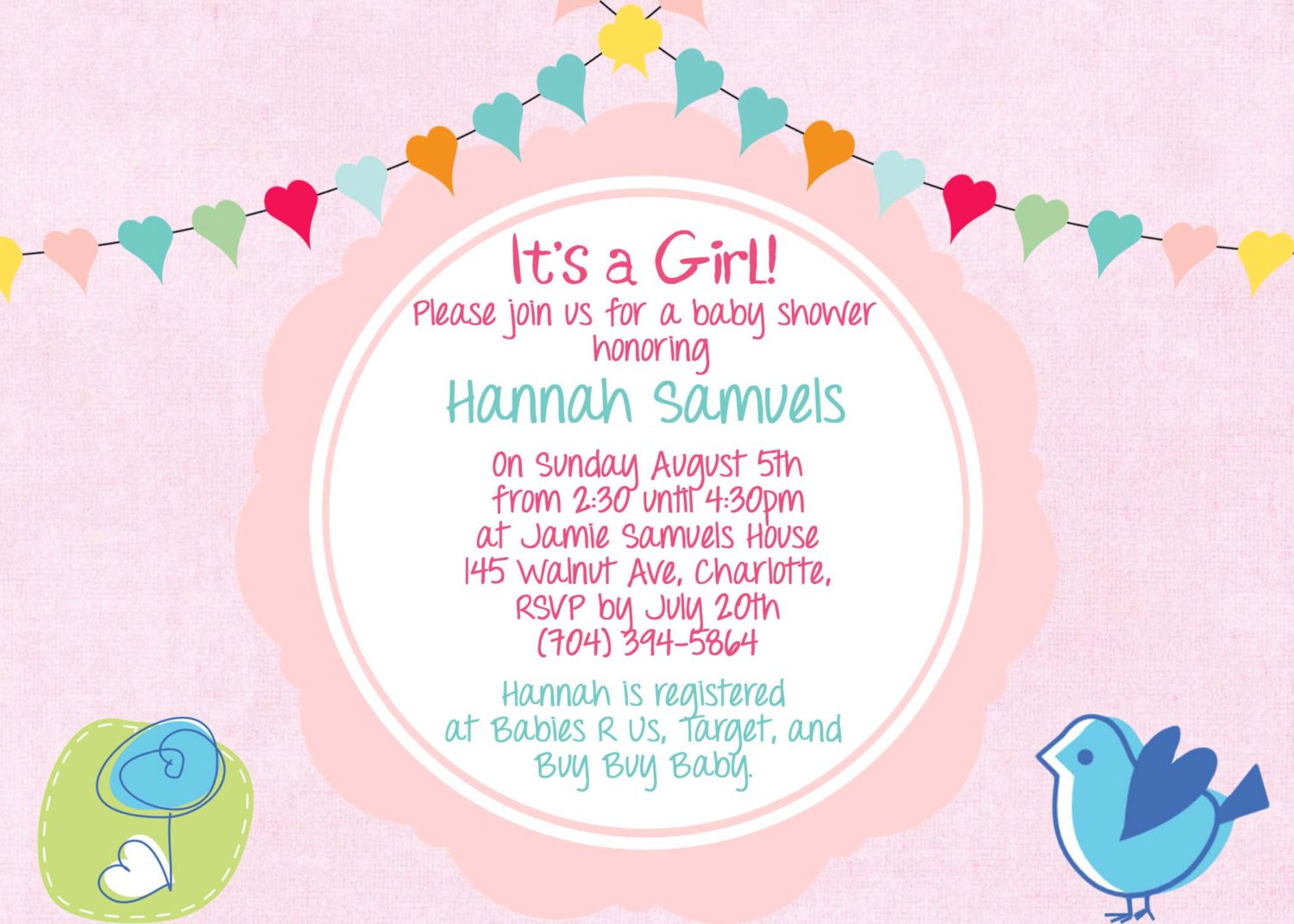 Suggested Wording For Baby Shower Invitations