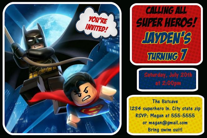 Superman Invitations Templates Free