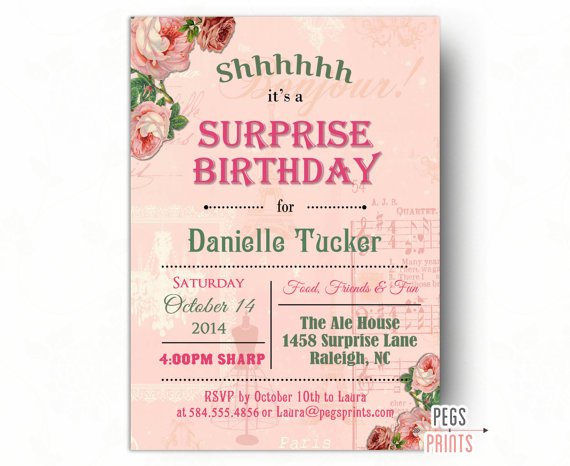 Surprise 60th Birthday Invitations Printable