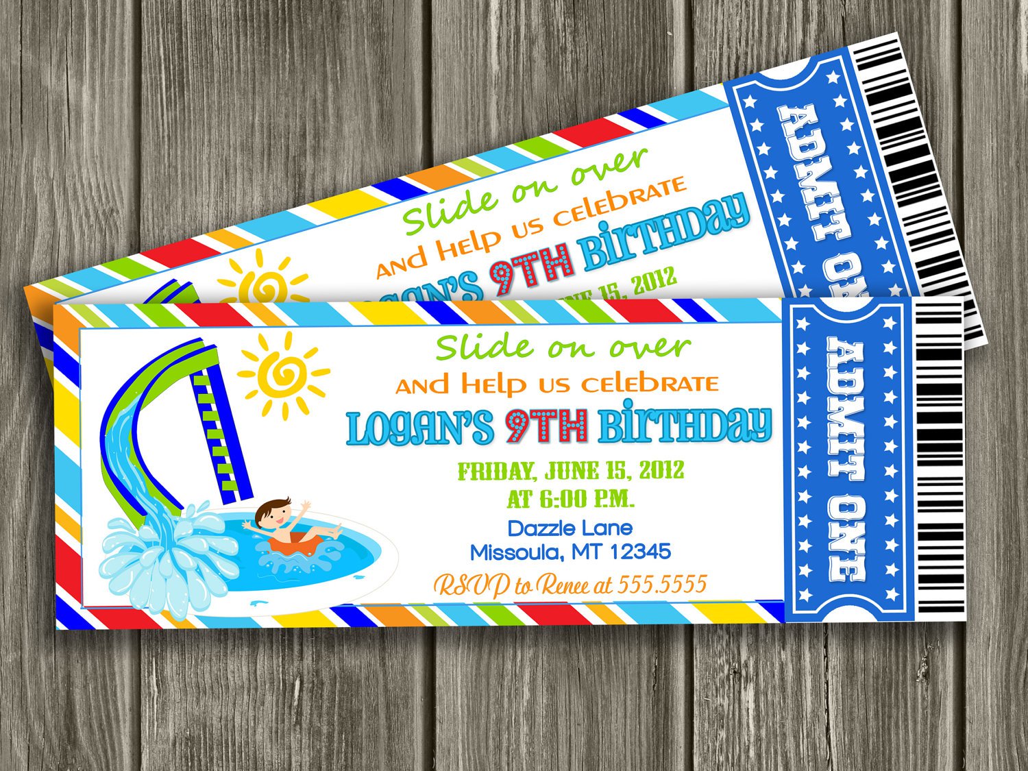 Swimming Party Invitations Printable Free