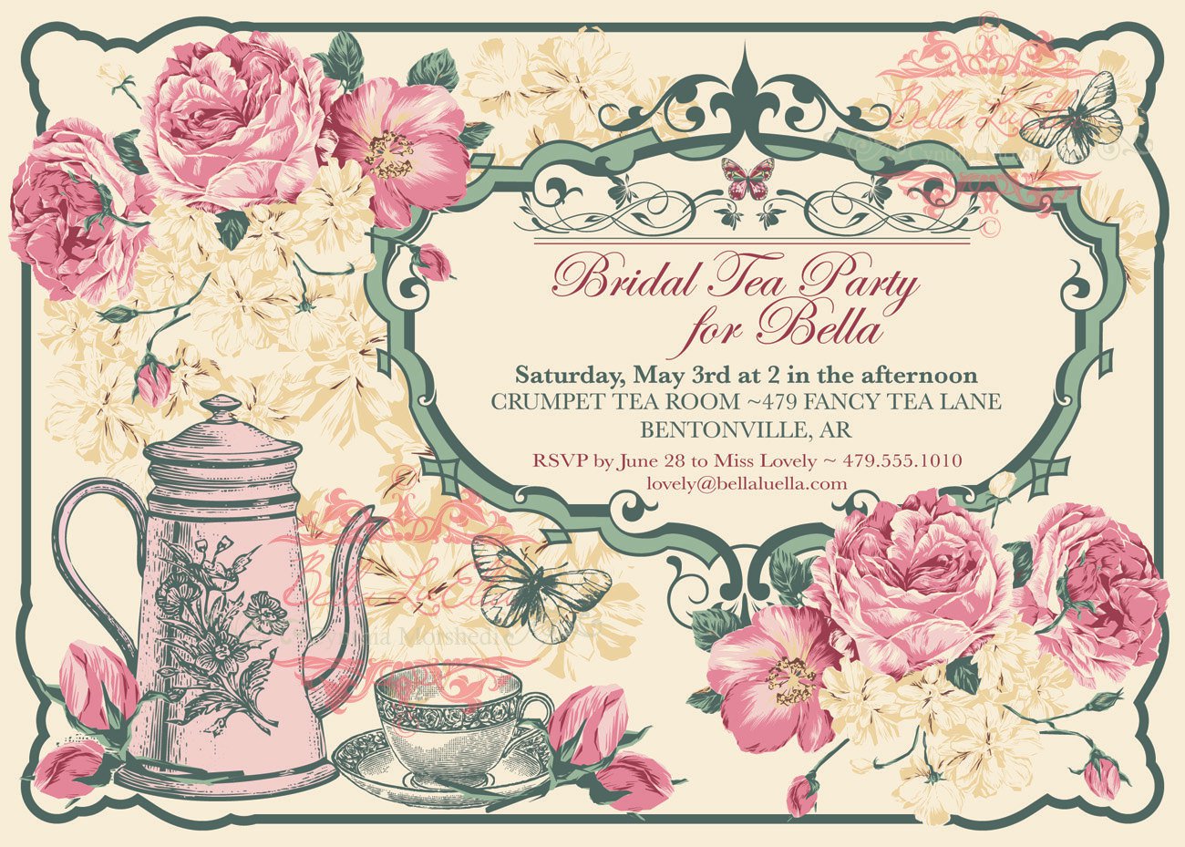 Tea Cup Party Invitation Template