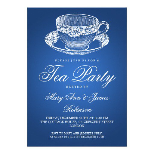 Tea Cup Party Invitations