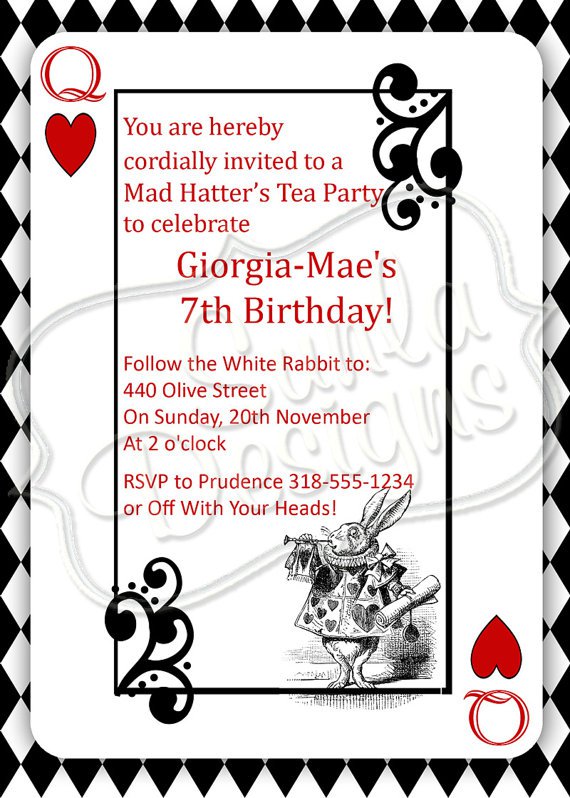 Tea Party Birthday Invitations Printable