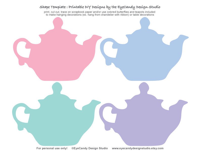 Teapot Invitation Templates